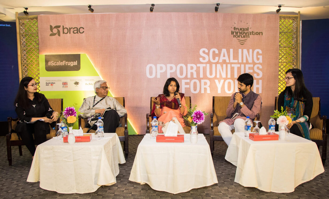 Participants at a Frugal Innovation Forum session